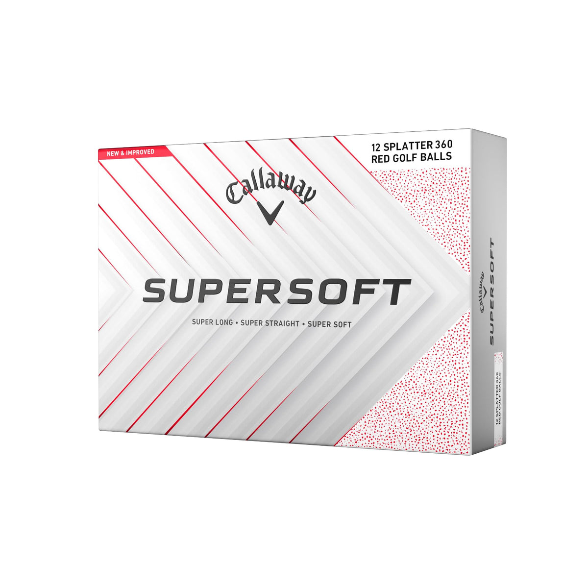 Callaway Supersoft Golf Balls, 2025, Red Splatter