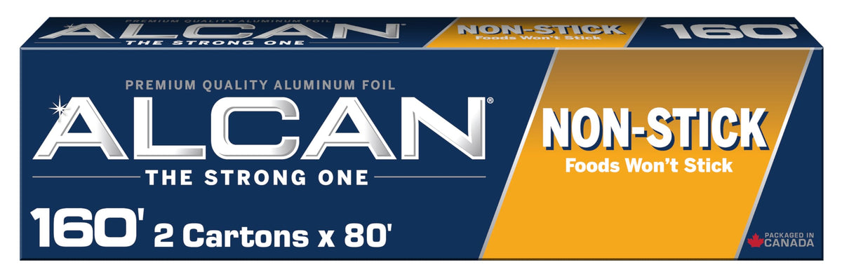 Alcan Non-Stick Aluminum Foil, 12 Inches x 80 Feet, Pack of 2