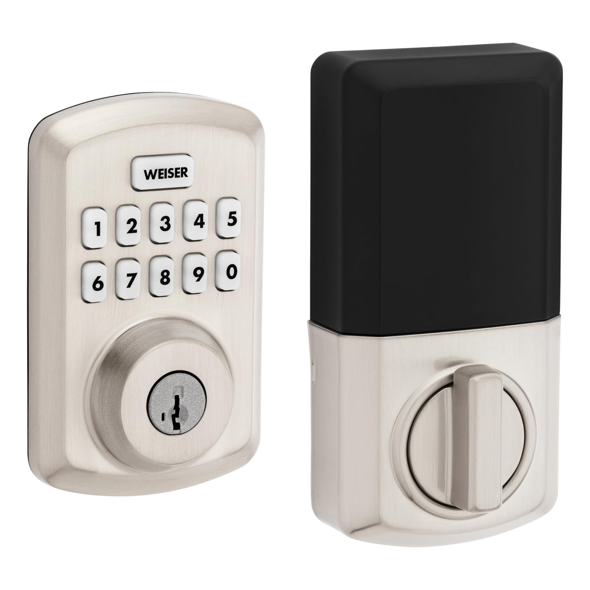 Weiser Powerbolt 3 Keyless Entry Keypad Deadbolt, Satin Nickel