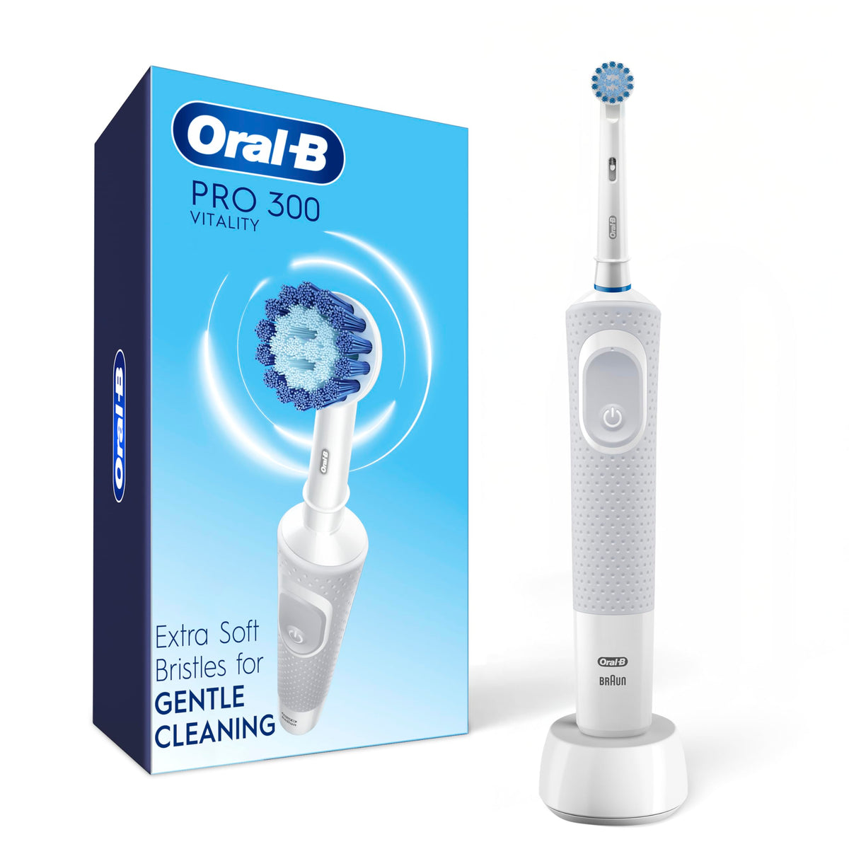 Oral-B Pro 300 Sensitive Clean Vitality Electric Toothbrush, White