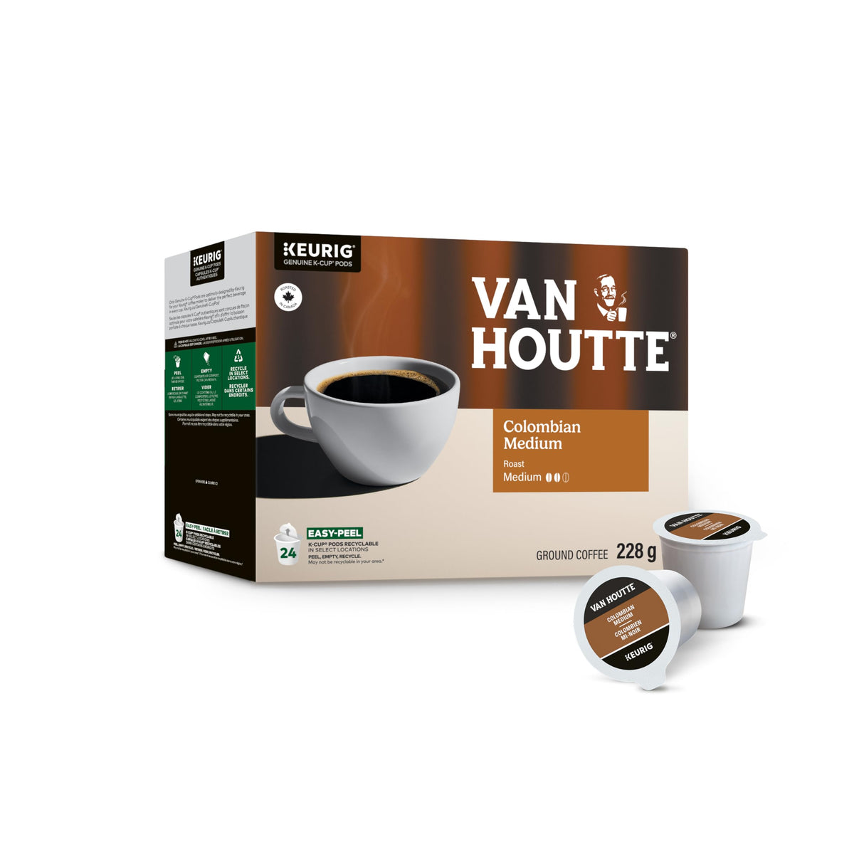 Van Houtte Colombian Medium K-Cup Coffee Pods, 24 Count