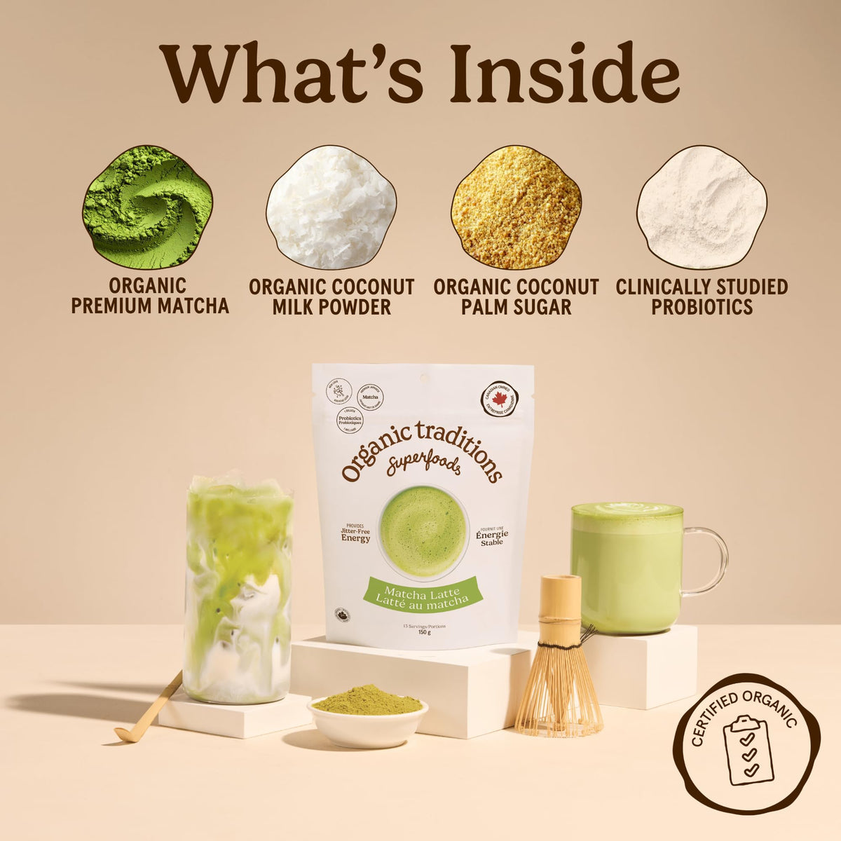 Organic Traditions Matcha Latte Powder