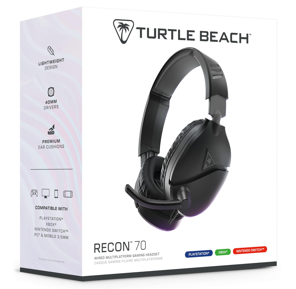 Turtle Beach Recon 70 Wired Gaming Headset, Black