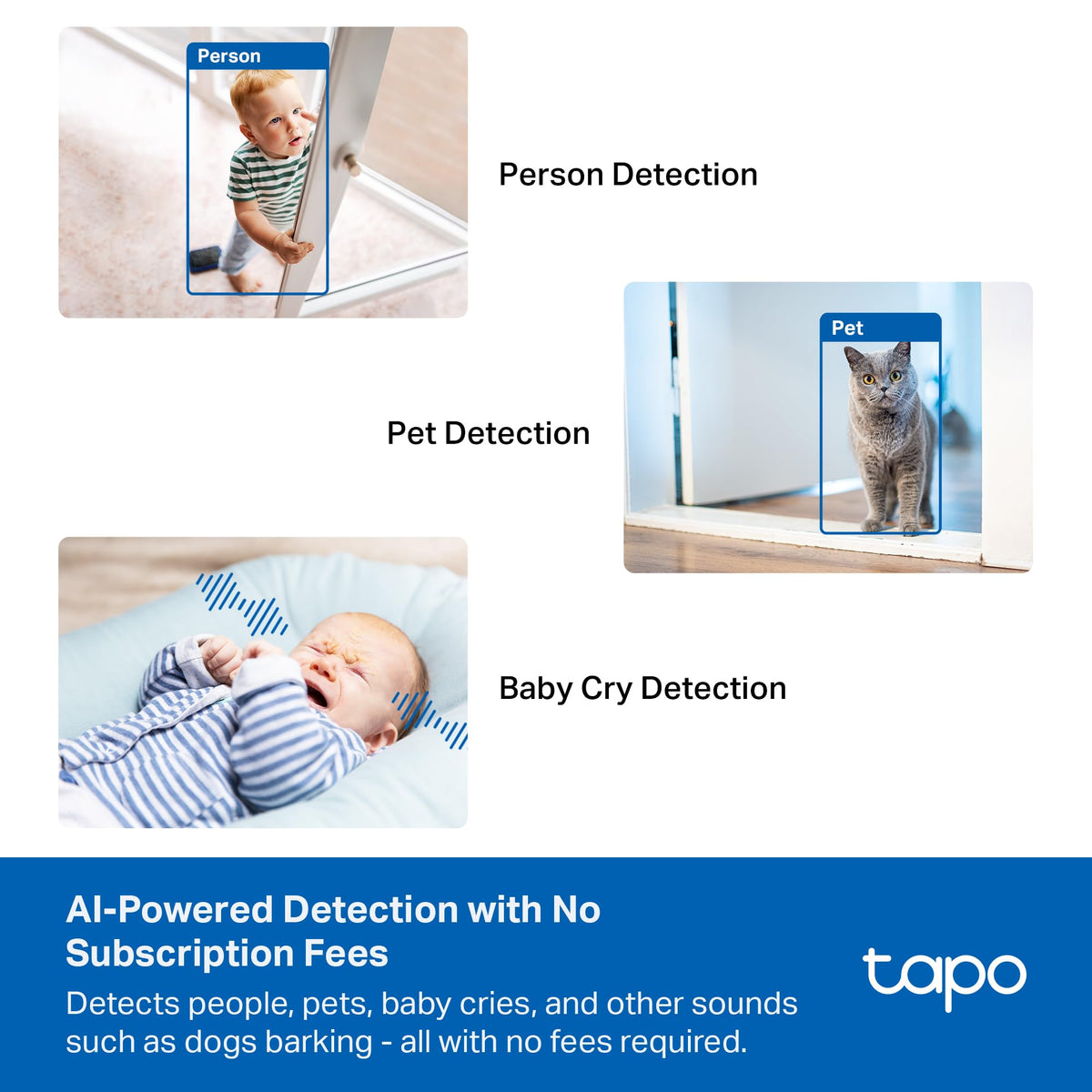 TP-Link Tapo C230 3K Pan/Tilt Wi-Fi Camera, White