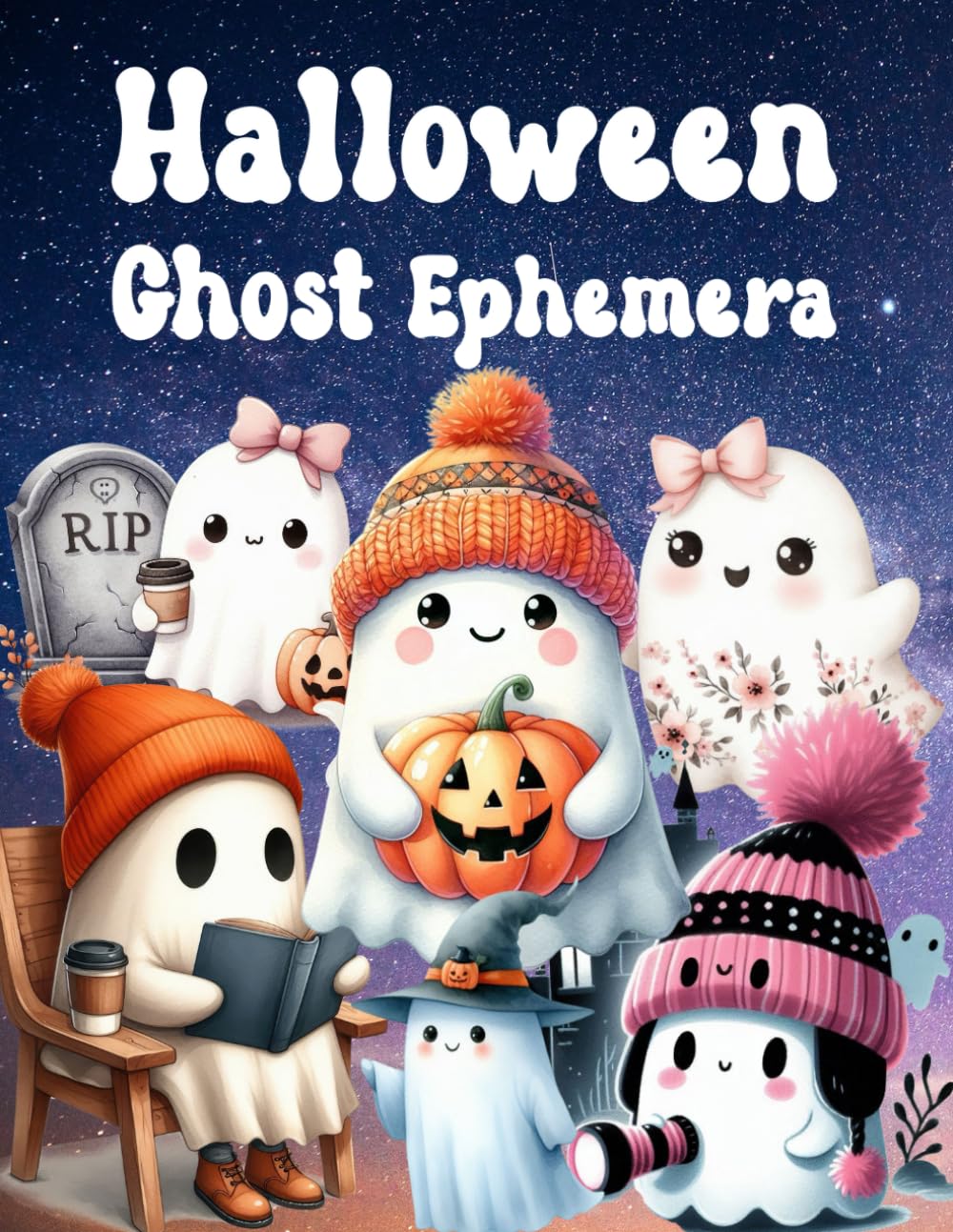 Halloween Ghost Ephemera Book: High Quality Images Of Peoples