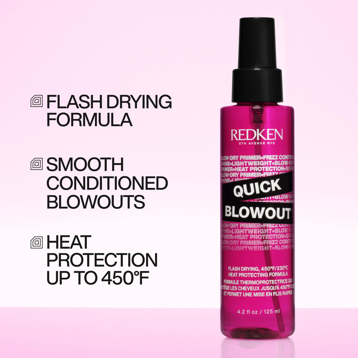 Redken Quick Blowout Heat Protection Spray, 125 mL