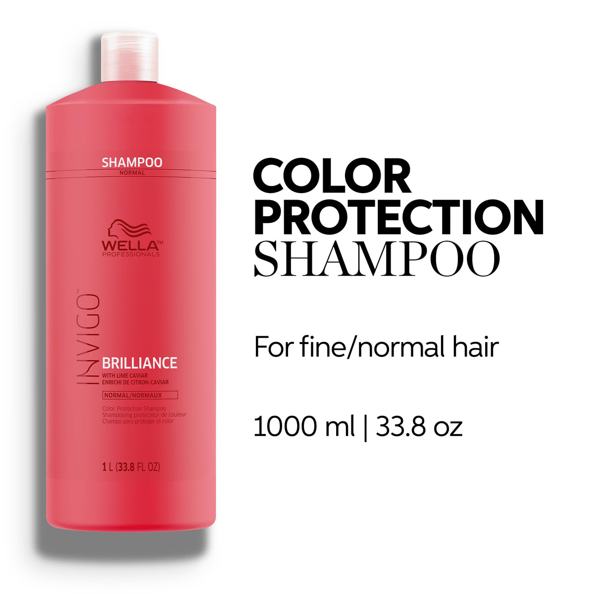 Wella Invigo Brilliance Shampoo for Fine/Normal Coloured Hair, 1L