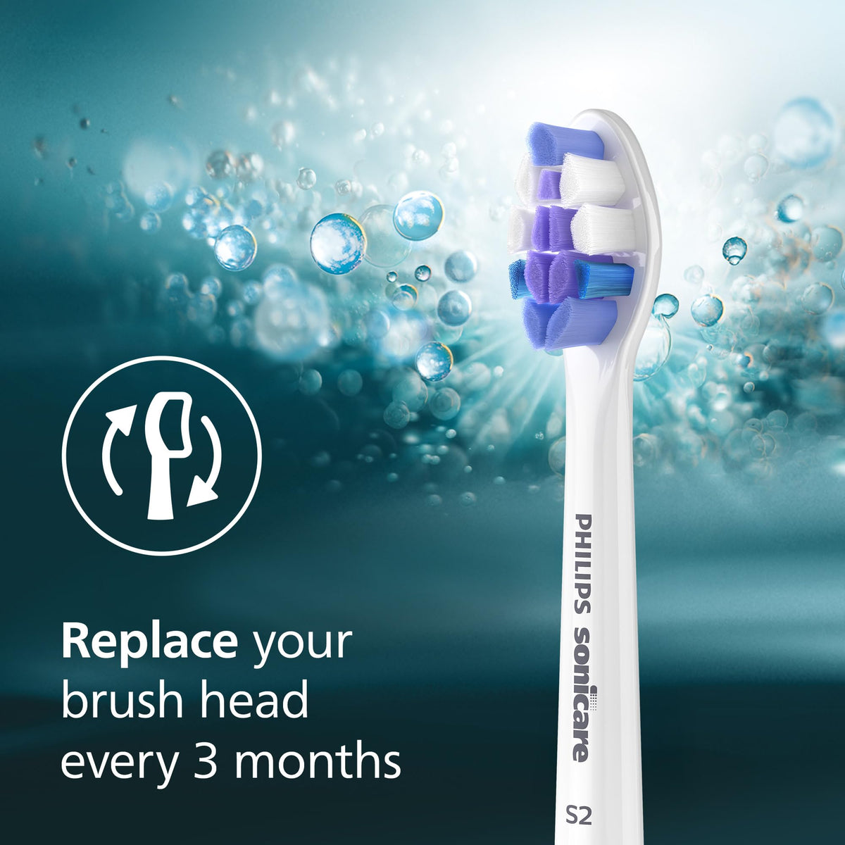 Philips Sonicare S2 Sensitive Brush Heads, HX6053/77, 3 Pack