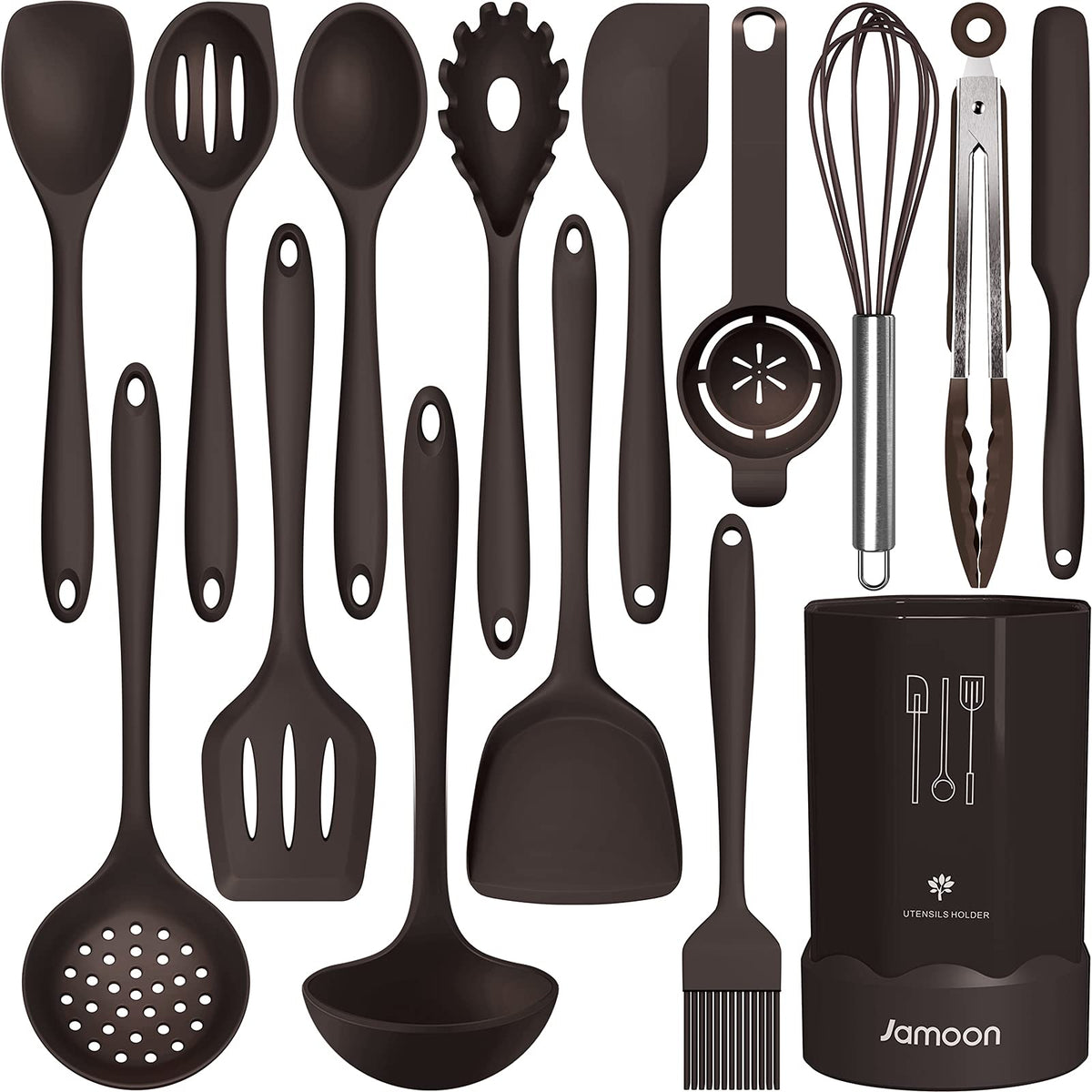 Silicone Cooking Utensils Set, Grey