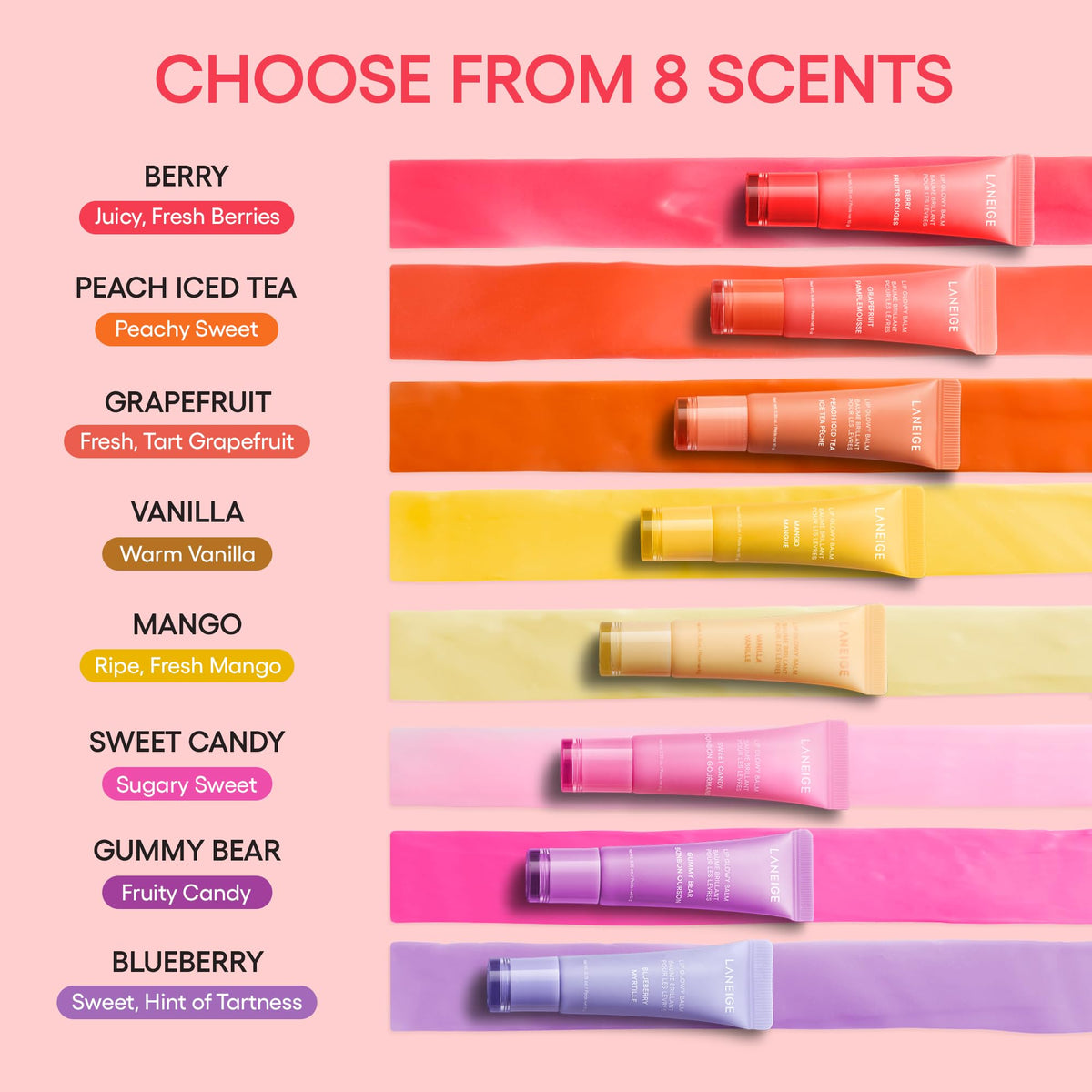LANEIGE Lip Glowy Balm, Taro Bubble Tea
