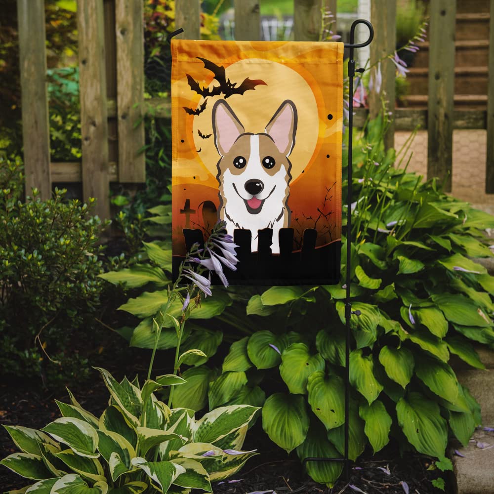 Caroline's Treasures BB1811GF Halloween Sable Corgi Garden Size Flag, Small