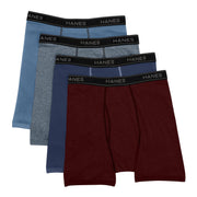 Hanes Men's FreshIQ Ringer Boxer Brief, 4 Pack, Assorted, X-Large
