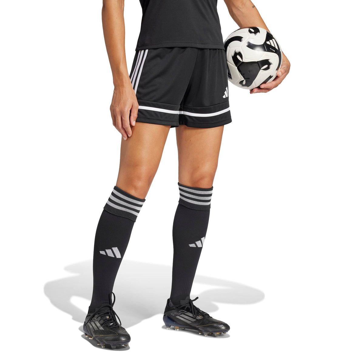 Adidas Women's Squadra 25 Shorts, Black/Black/White, Medium