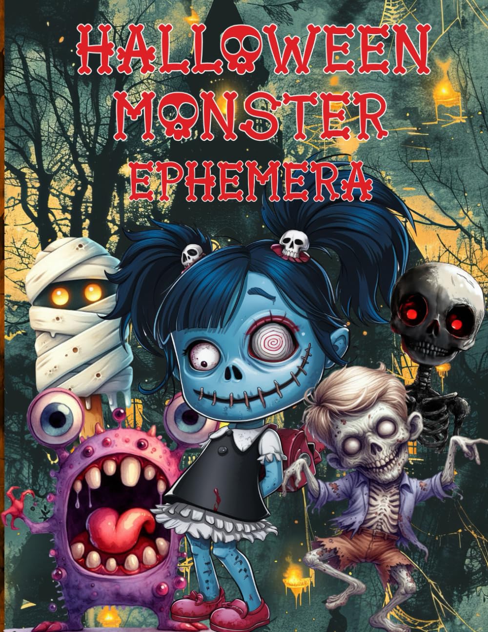 Halloween Monster Ephemera Book: High Quality Images Of Peoples