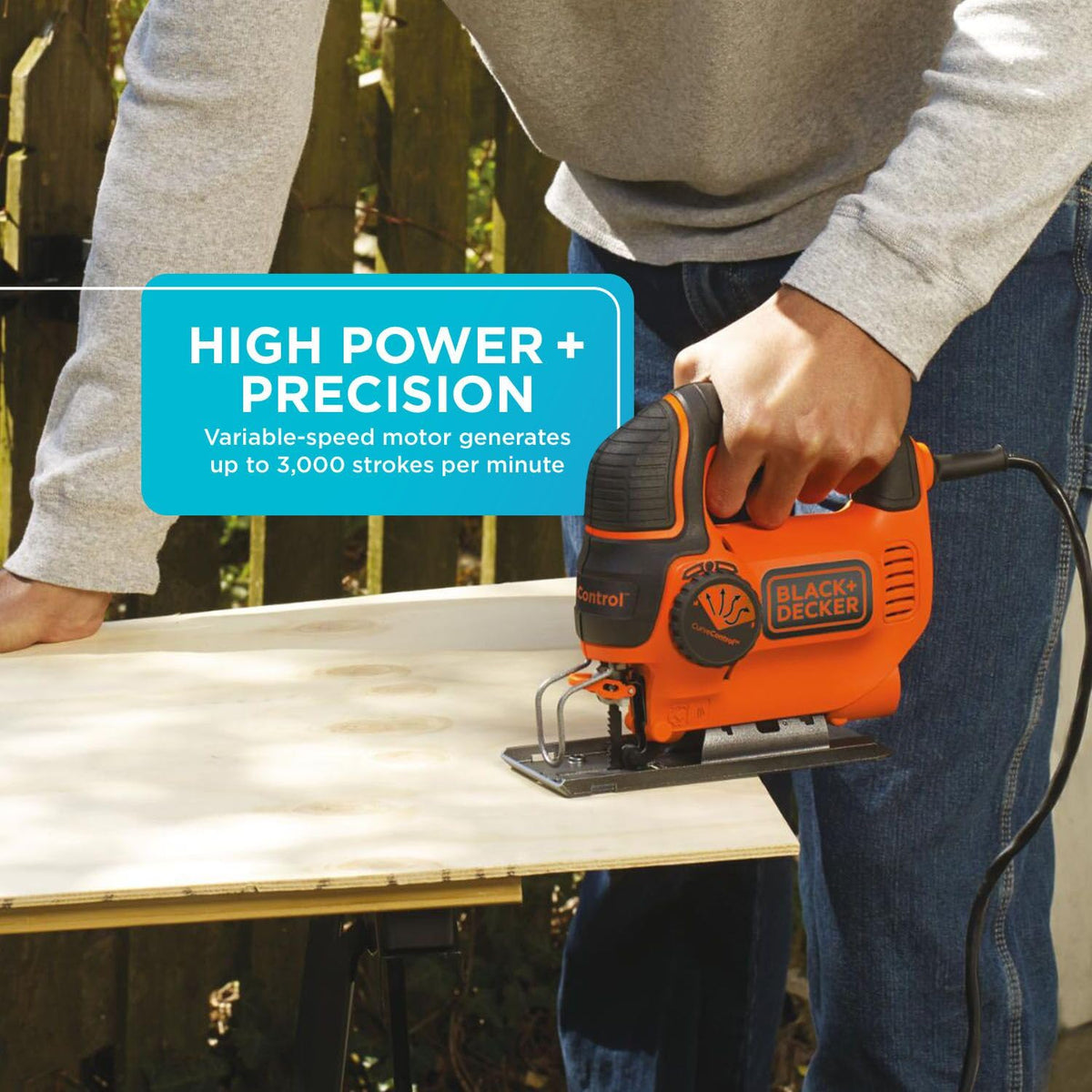 Black+Decker Jig Saw, Smart Select, 5.0-Amp, BDEJS600C