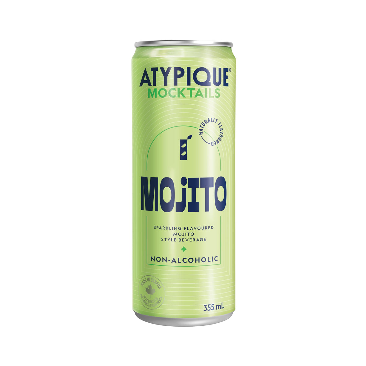 Atypique Non-Alcoholic Cocktail, Mojito, 355 mL, 12 Count