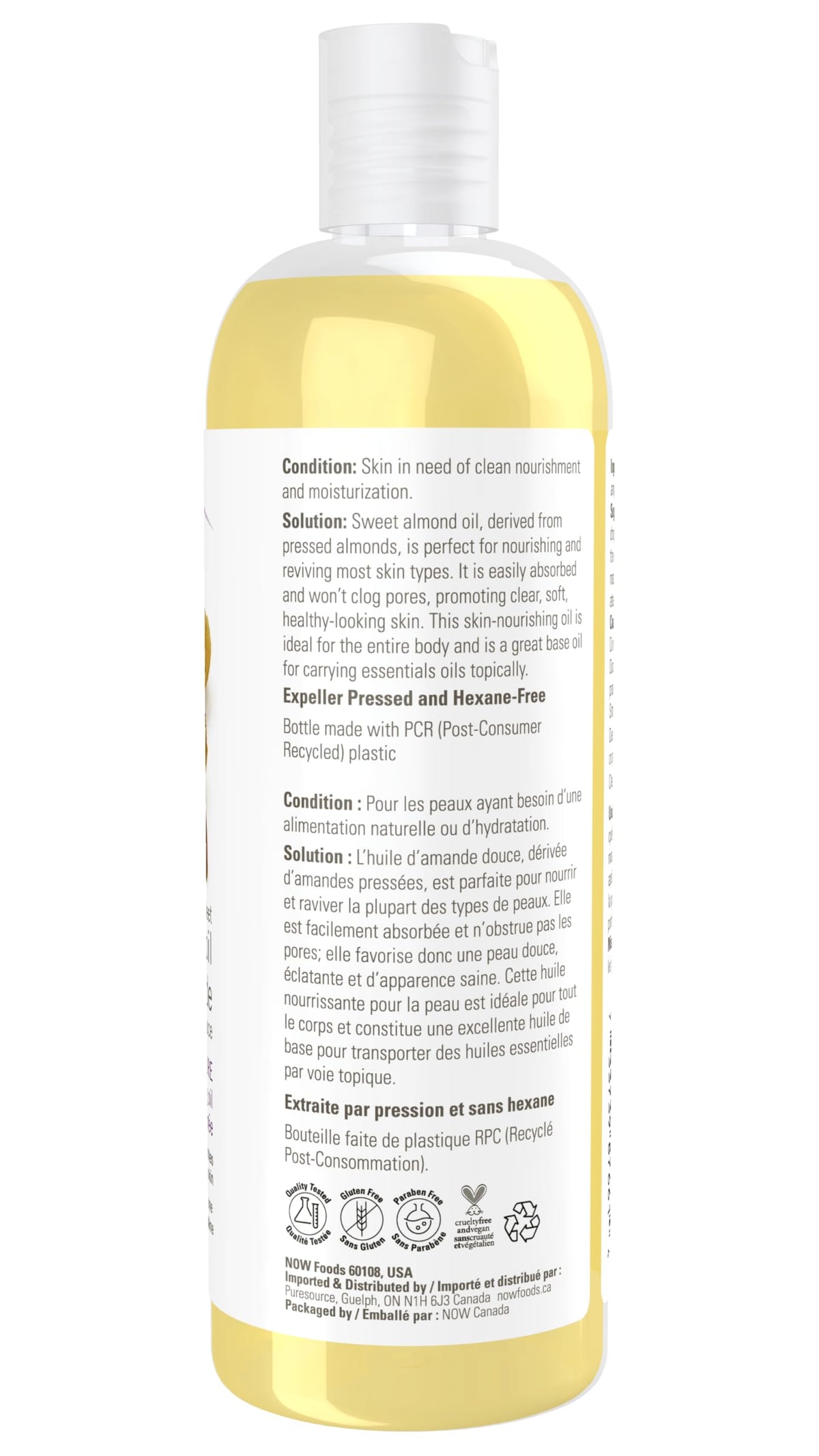 NOW Solutions Sweet Almond Oil, 473mL