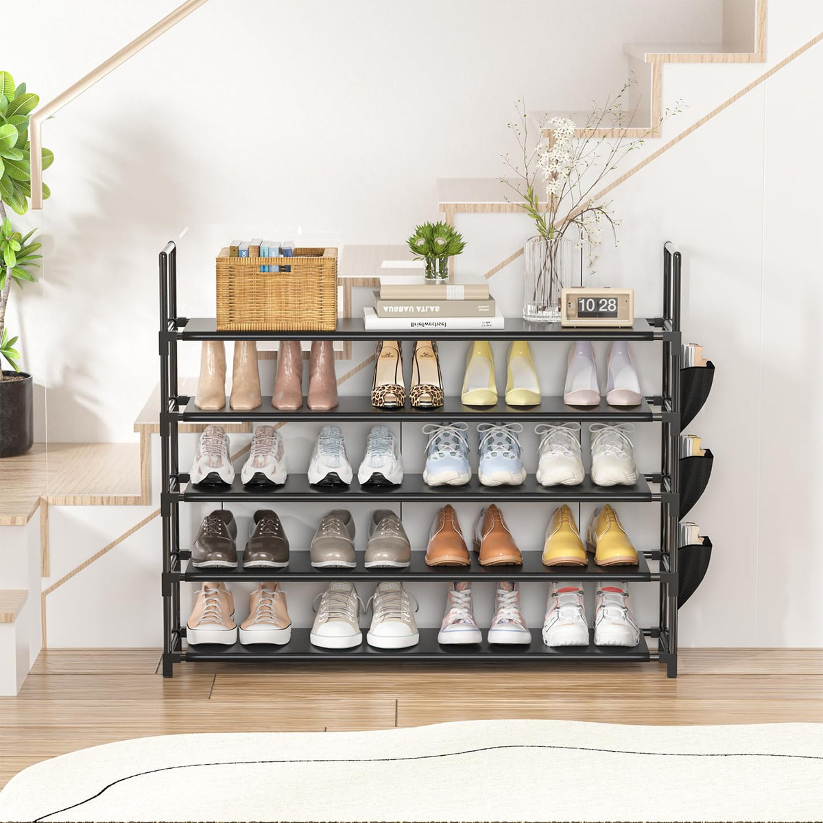 5 Tier Tall Shoe Rack, 20-25 Pairs