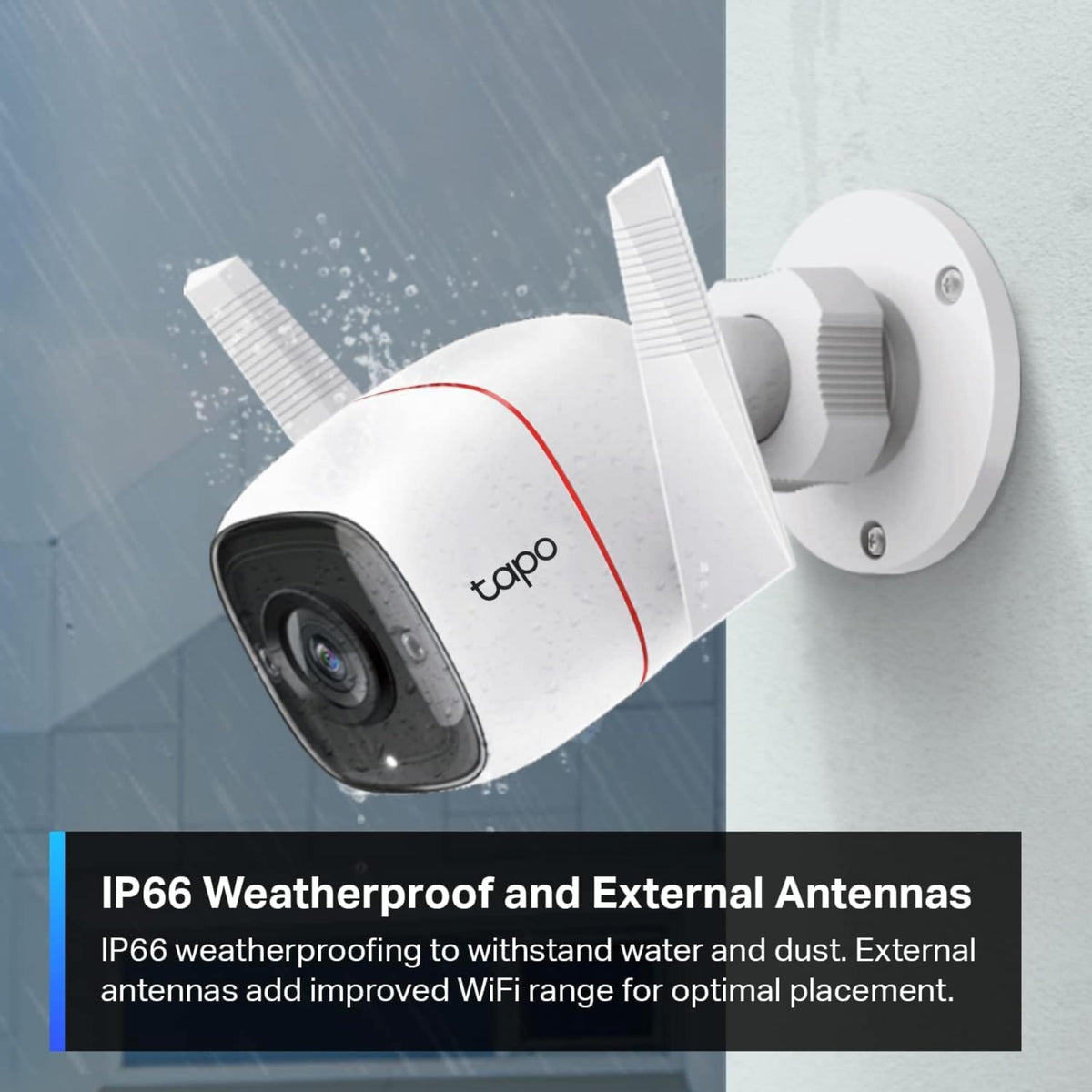 TP-Link Tapo 2K Outdoor Wired Security Camera, White