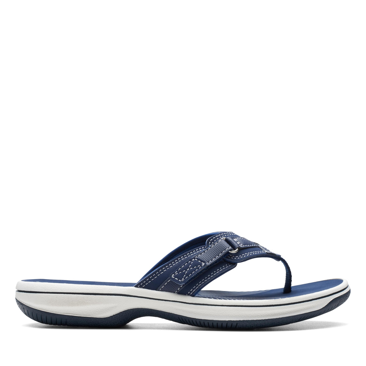 Clarks Women's Breeze Sea Flip Flops, Navy, 9 US