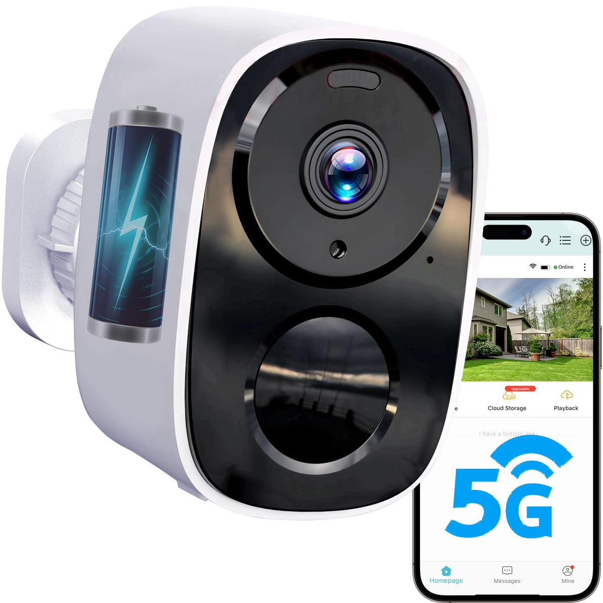 HITELLARCAM 2K Wireless Outdoor Security Camera