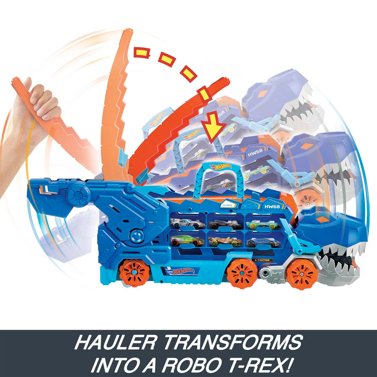 Hot Wheels City Ultimate T-Rex Transporter Track Set