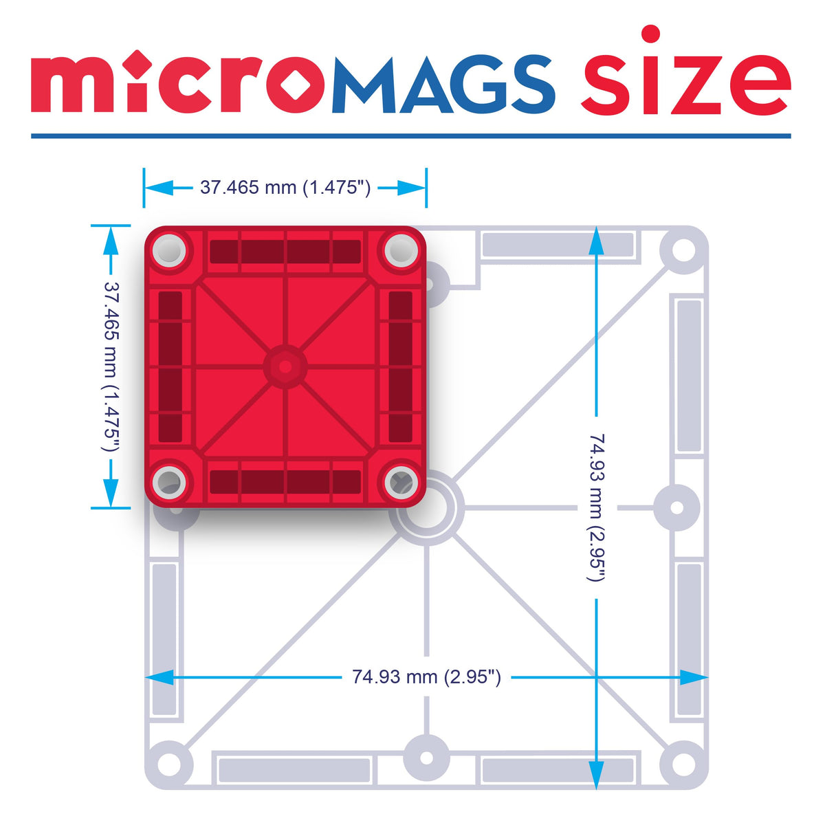 Magna-Tiles microMAGS 26-Piece Travel Magnetic Construction Set