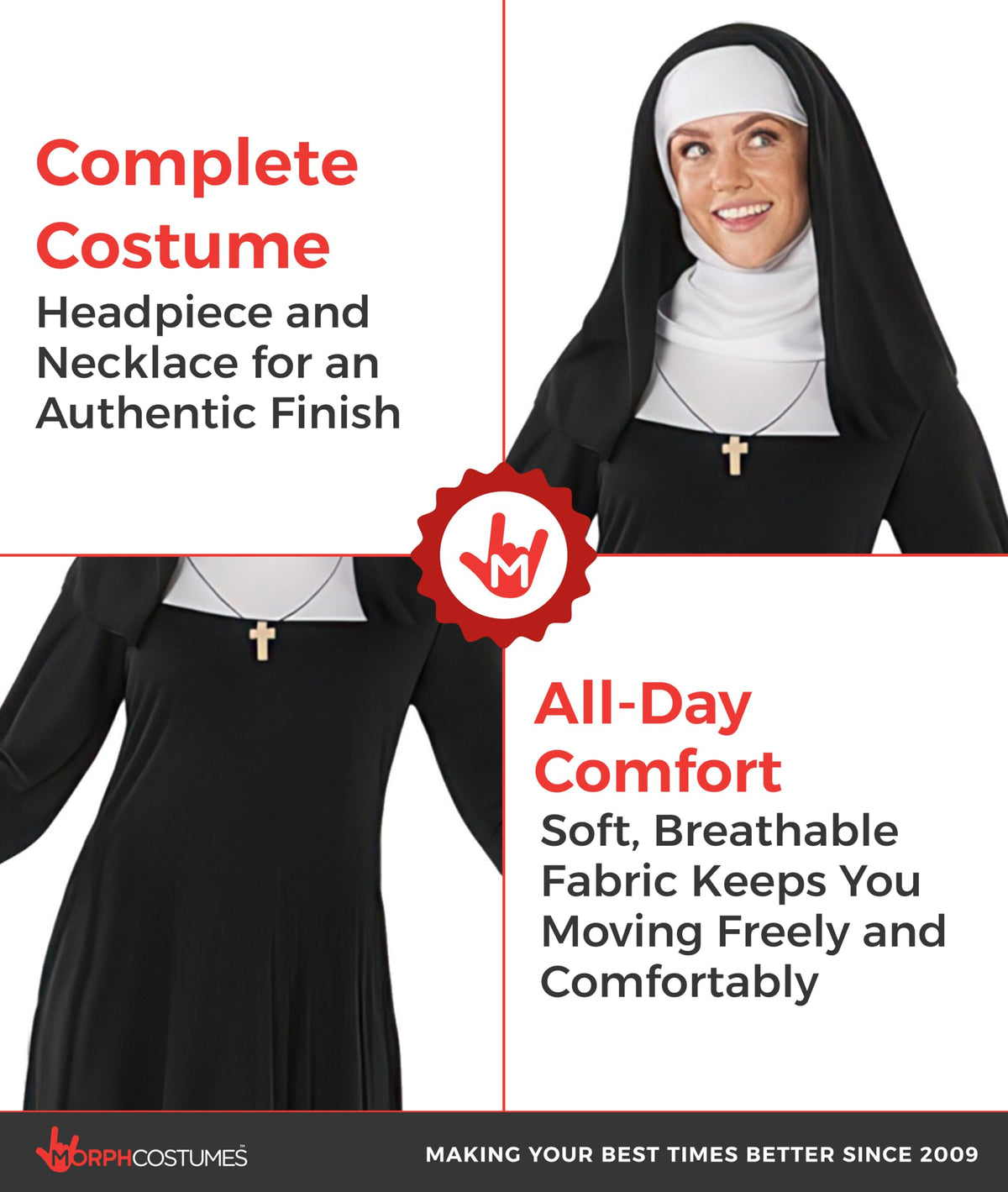Fun Shack Nun Women's Costume, Large