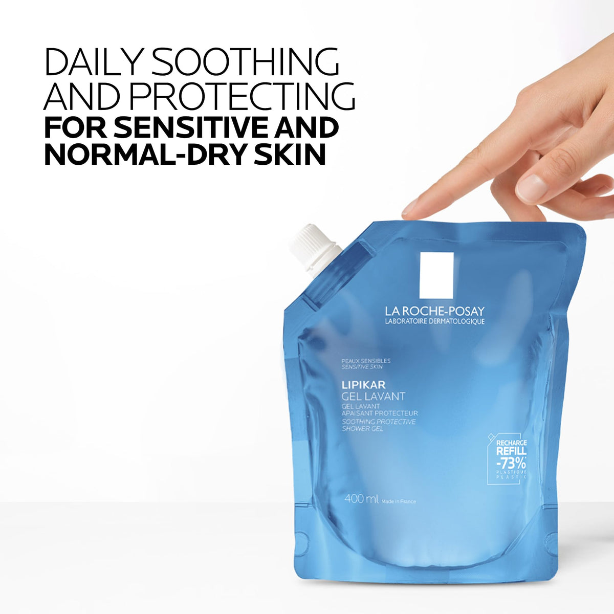 La Roche-Posay Lipikar Cleansing Gel Body Wash Refill, 400 mL