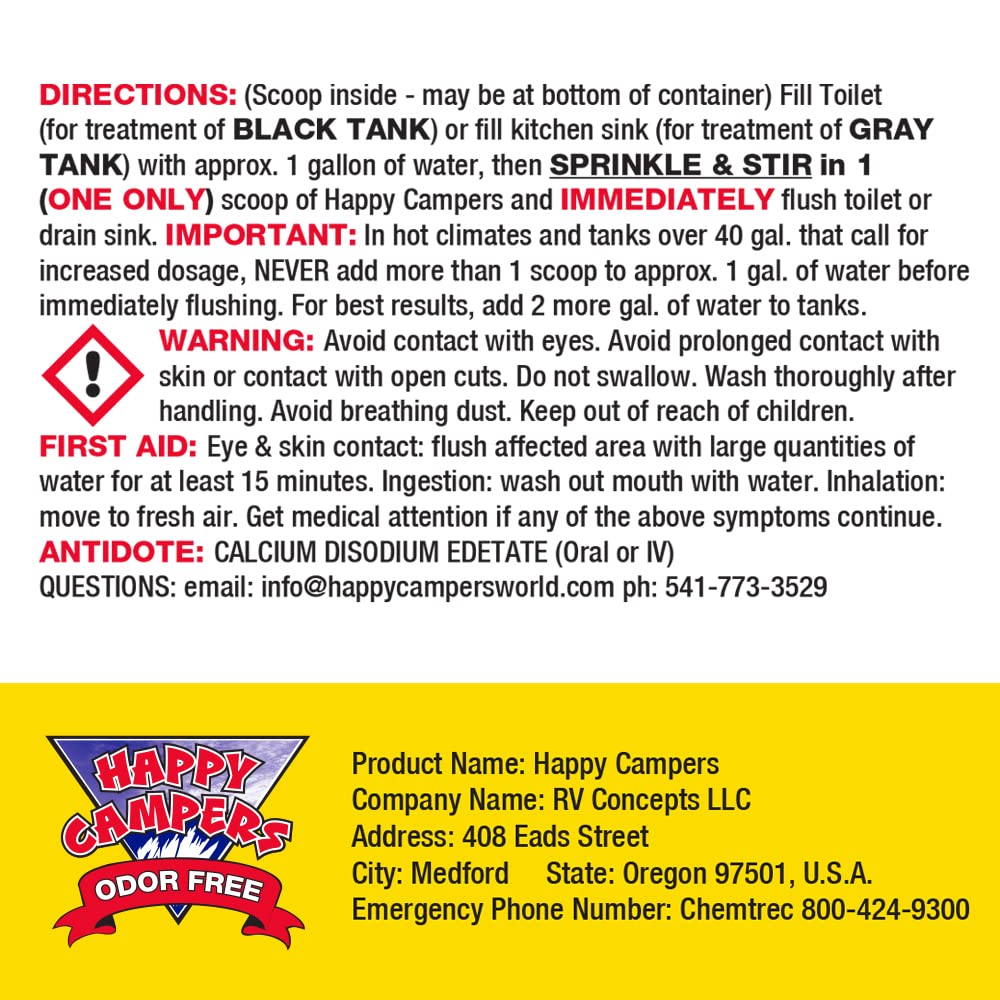 Happy Campers RV Toilet Treatment, 18 Treatments