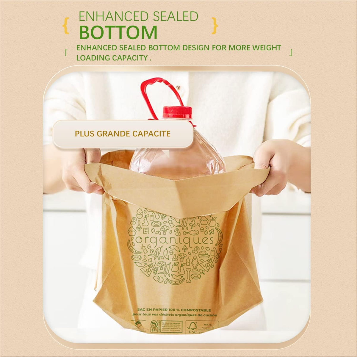 Hytrend Compostable Food Waste Bags, Small, 120 Bags