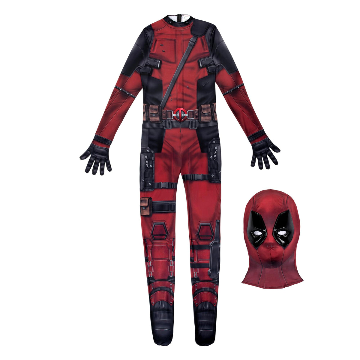 Marvel Deadpool Adult Deluxe Zentai Costume, XS