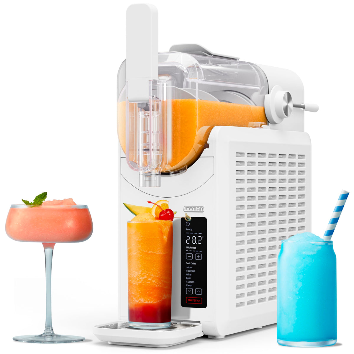 Iceman by Chefman Slush-Ease Slushie Machine, 68 oz, White
