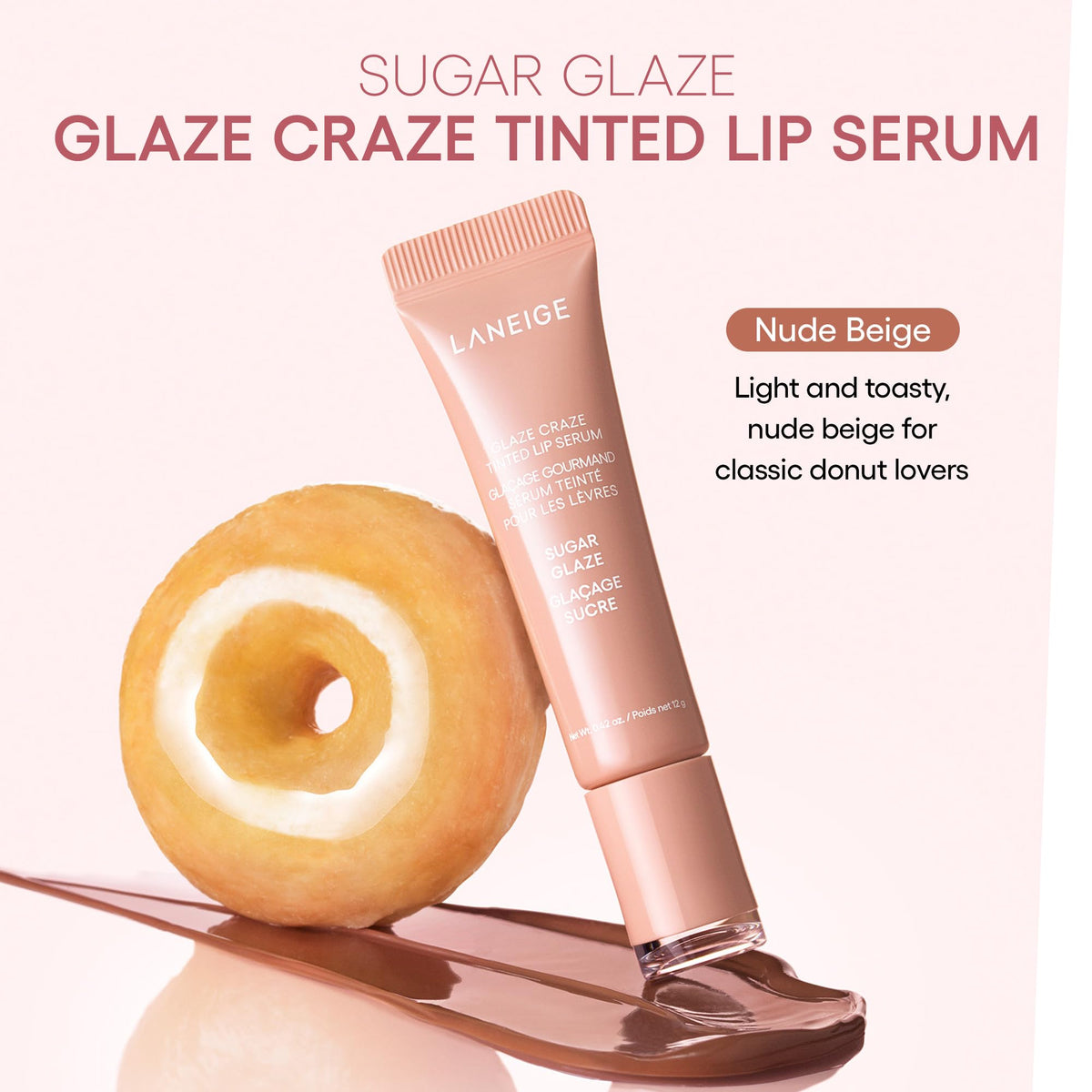 LANEIGE Glaze Craze Tinted Lip Serum, Sugar Glaze