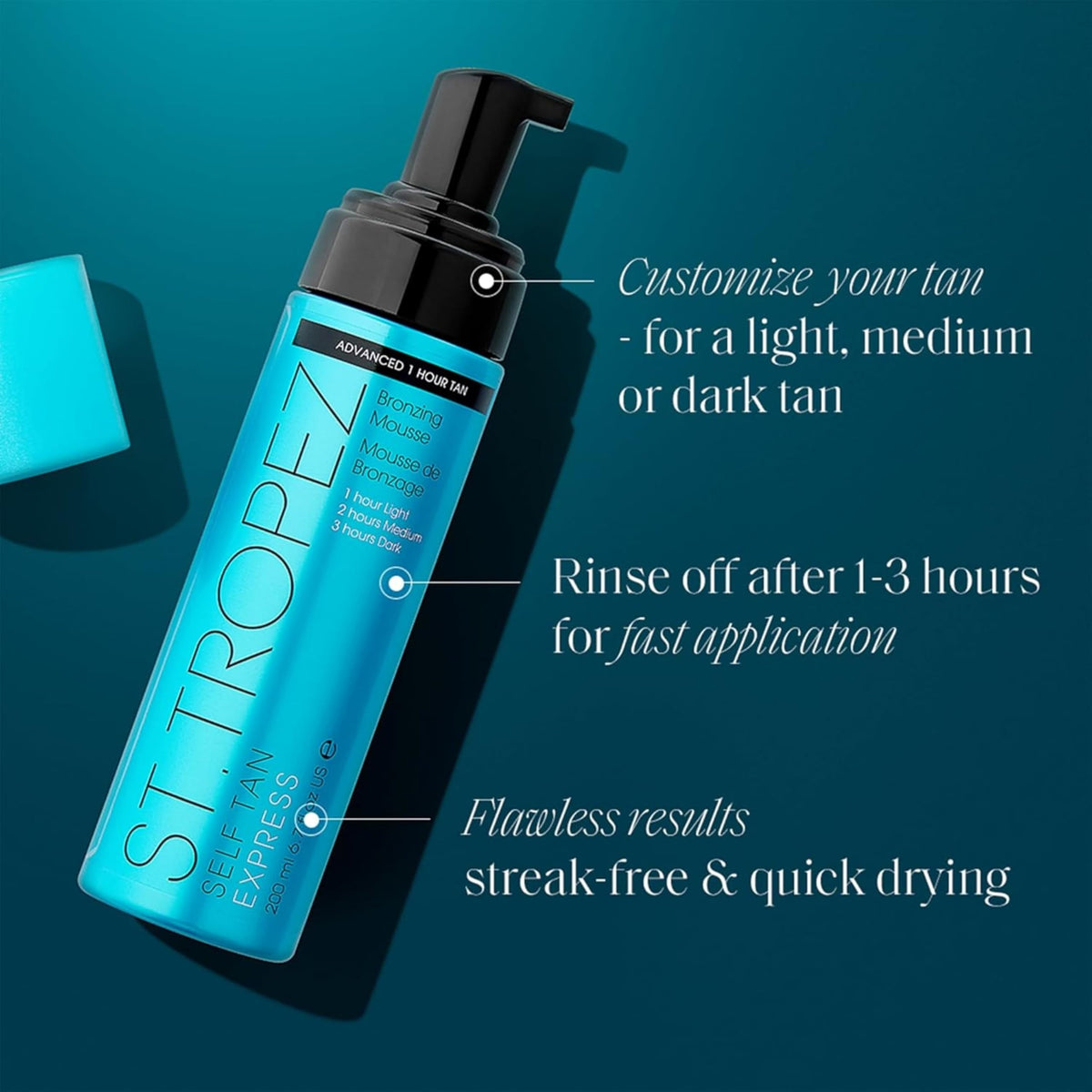 St. Tropez Self Tan Express Advanced Bronzing Mousse, 6.7 Fl Oz