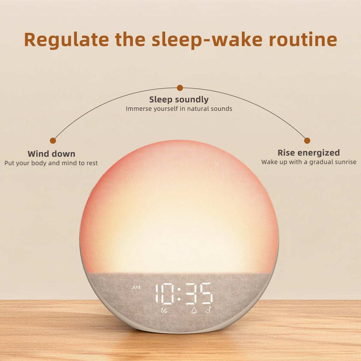 Sunrise Alarm Clock and White Noise Machine with Bluetooth Speaker
