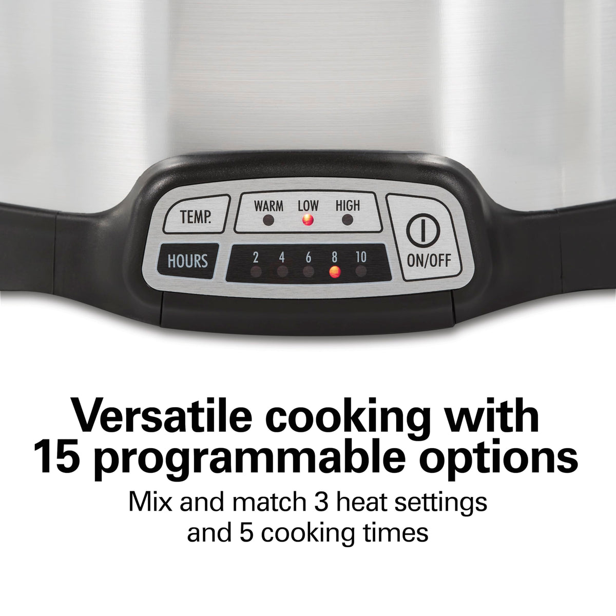 Hamilton Beach Programmable Slow Cooker, 6 Quart, Silver, 33463
