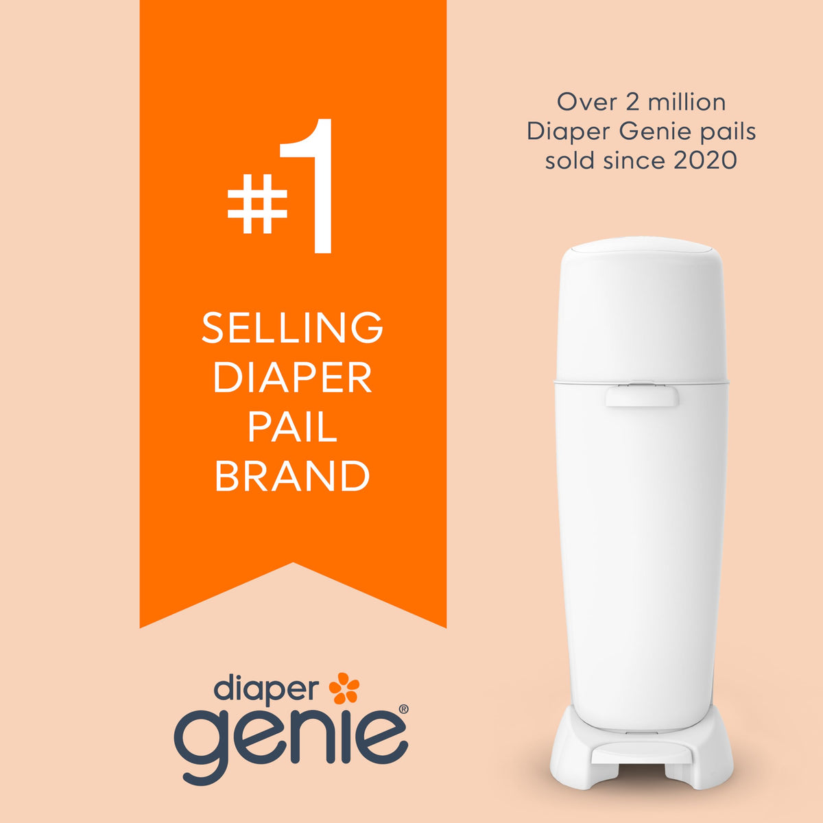 Diaper Genie Essentials Round Refill, Unscented (4 Pack)