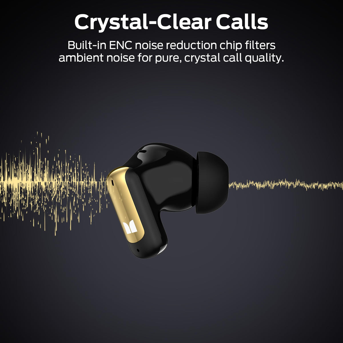 Monster N-Lite 217 Wireless Bluetooth 6.0 Earbuds, Black