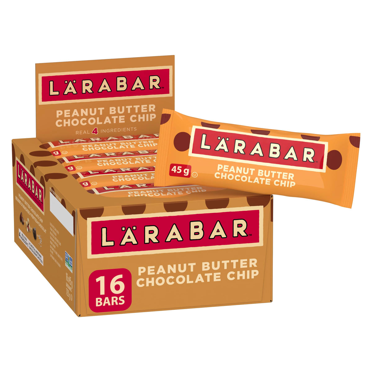 LÄRABAR Peanut Butter Chocolate Chip Fruit & Nut Bars, 16 x 45 g