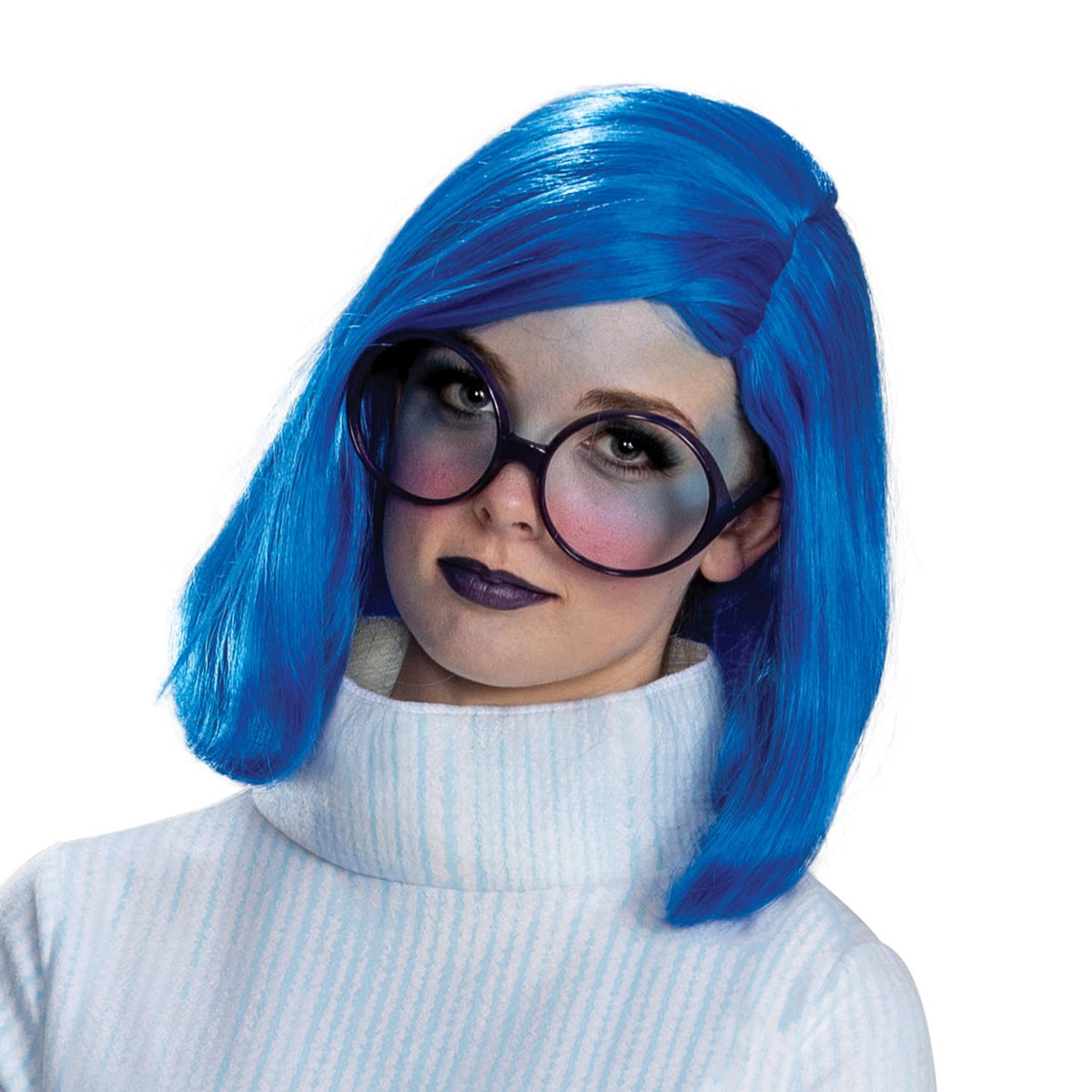 Disguise Inside Out Sadness Deluxe Costume and Wig, Adult Size (4-6)