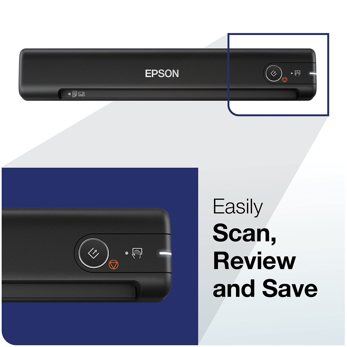 Epson WorkForce ES-50 Portable Sheet-fed Document Scanner, Black