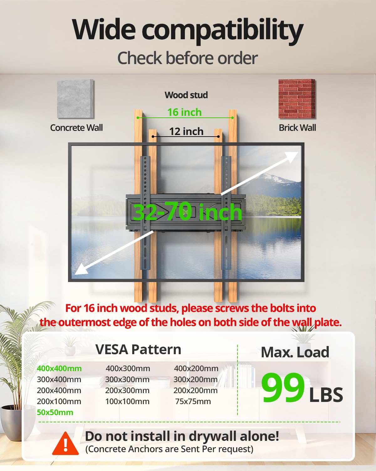 USX MOUNT XMM903 Full Motion TV Wall Mount, 32-70 Inch
