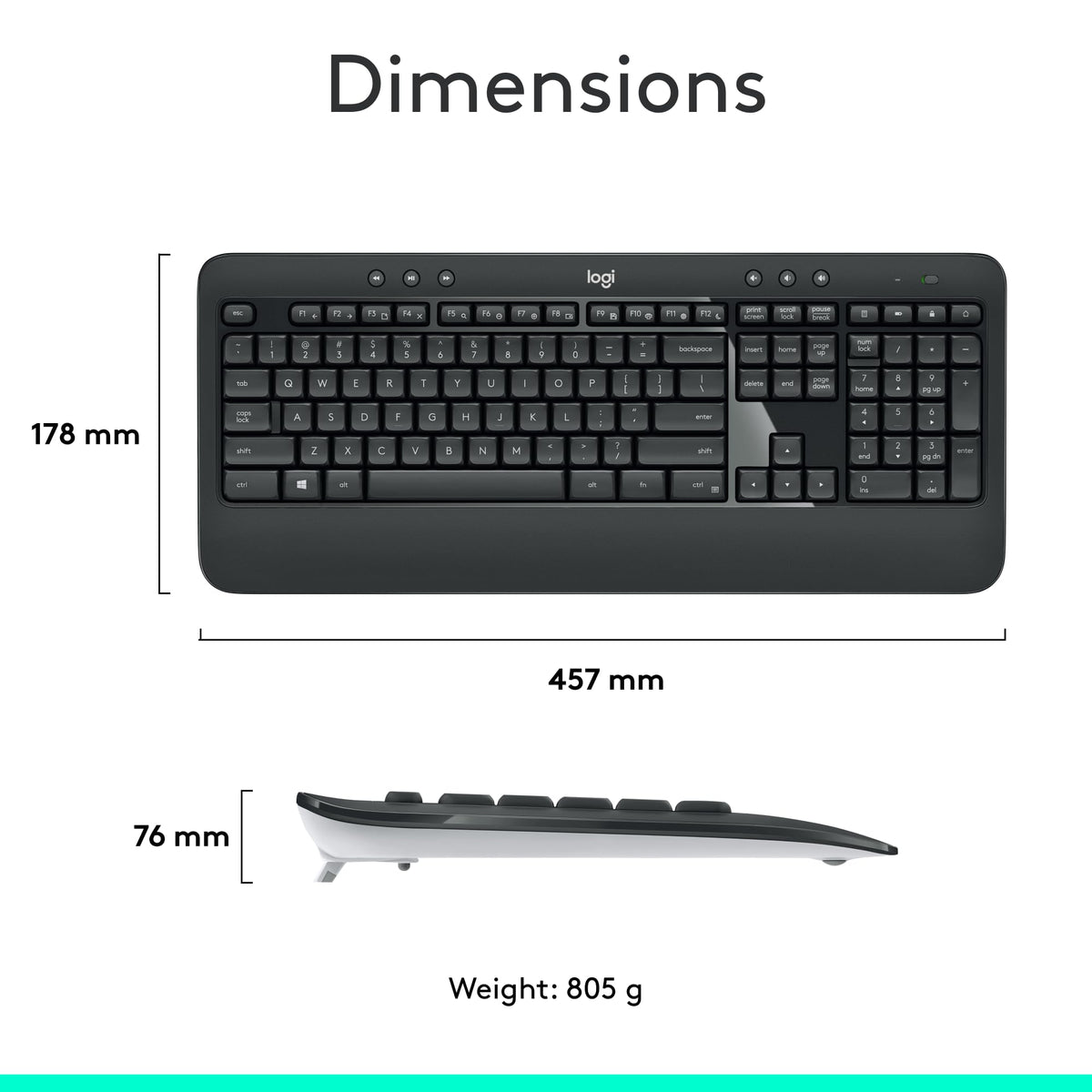 Logitech MK540 Advanced Wireless Keyboard and Mouse Combo
