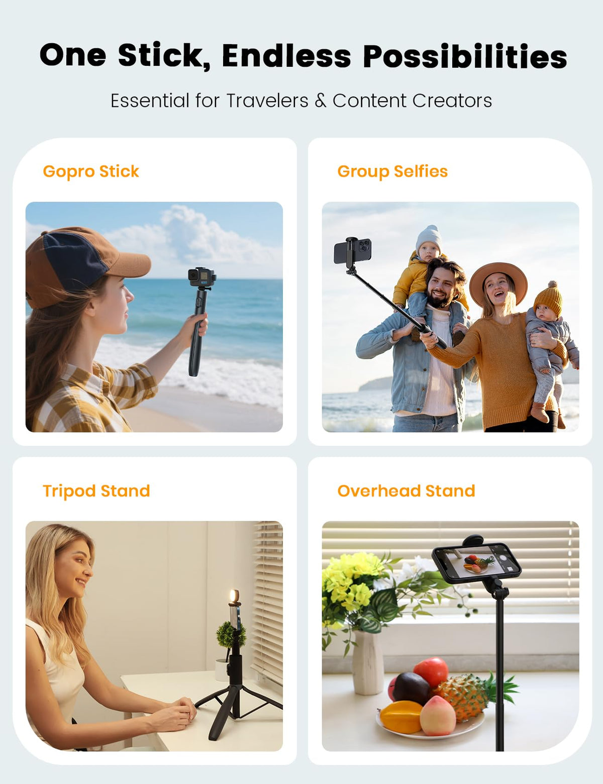 ANXRE 67.7 Inch Tripod Stand with Light and Remote, NT99
