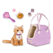 Our Generation Hop in Cat Carrier Doll Playset, Plush
