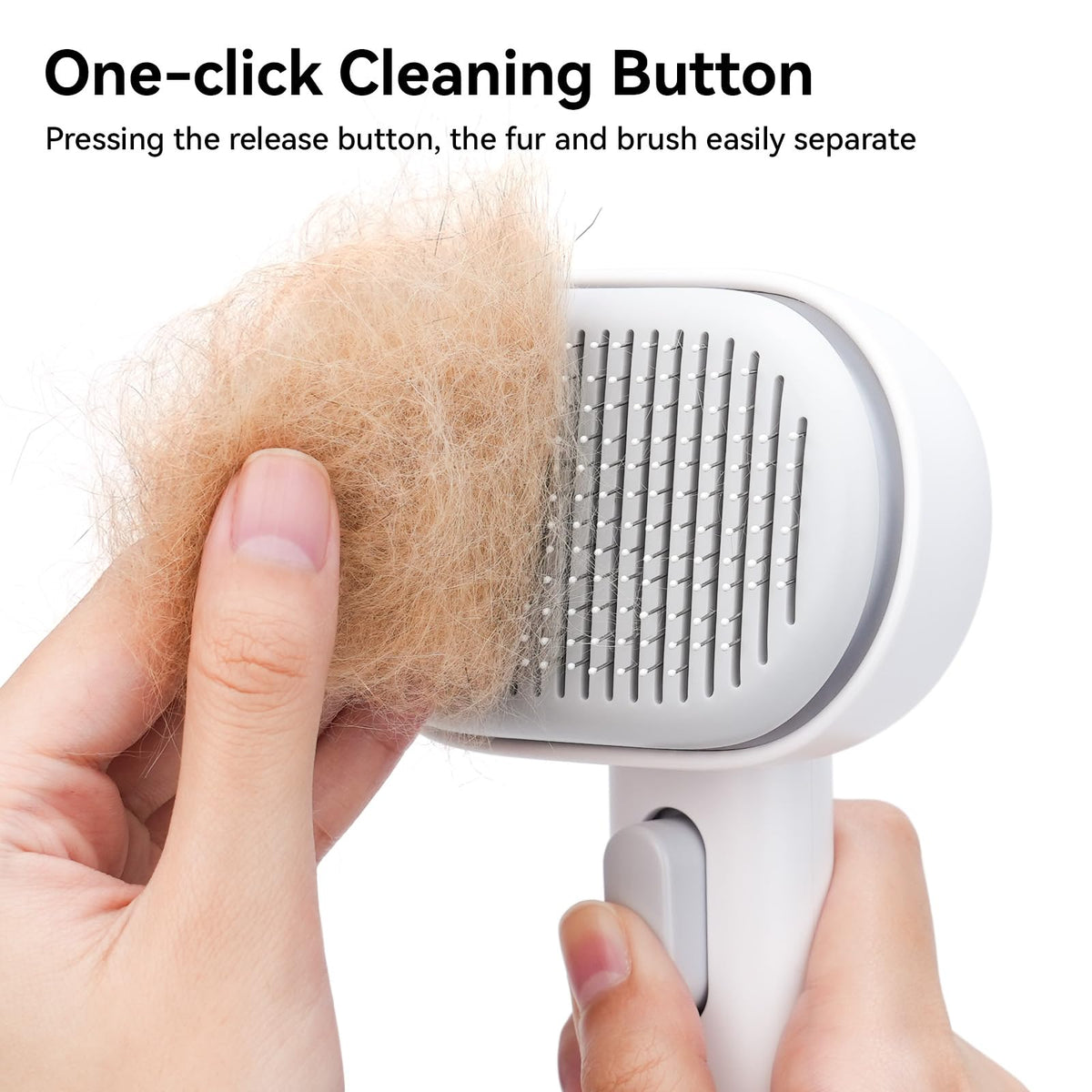 aumuca Cat & Dog Deshedding Brush, White