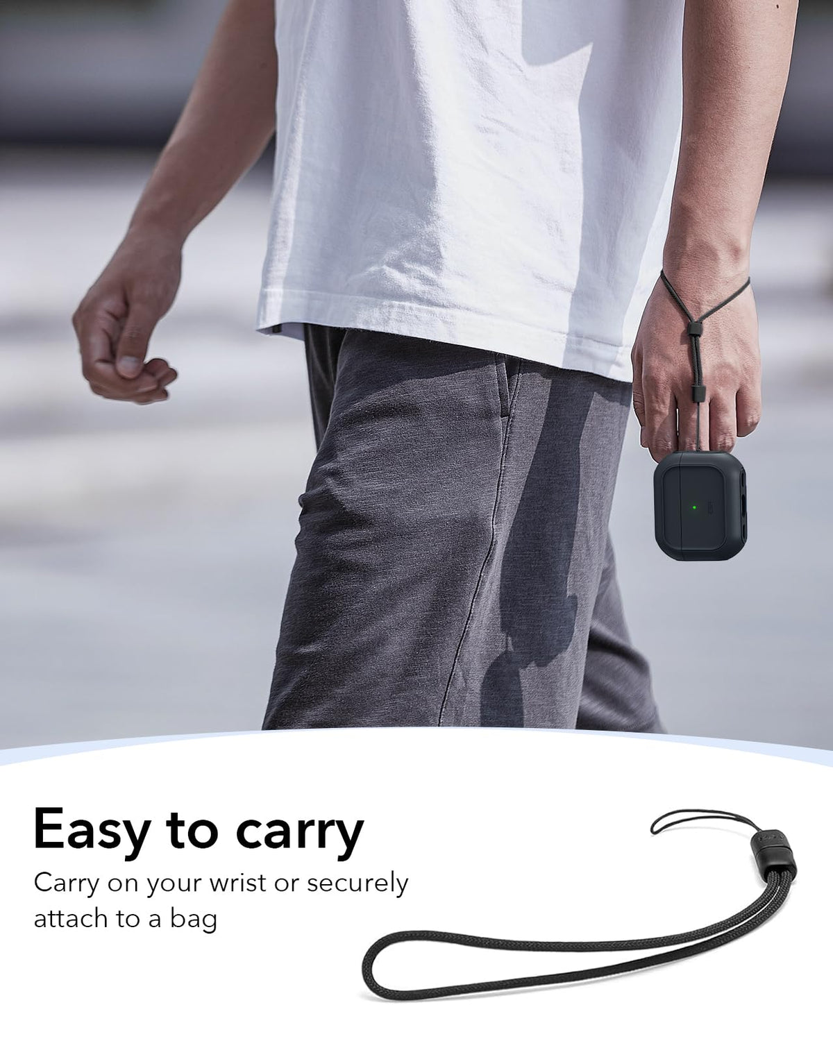 ESR Case for AirPods Pro 3 with Lanyard, MagSafe Compatible, Black