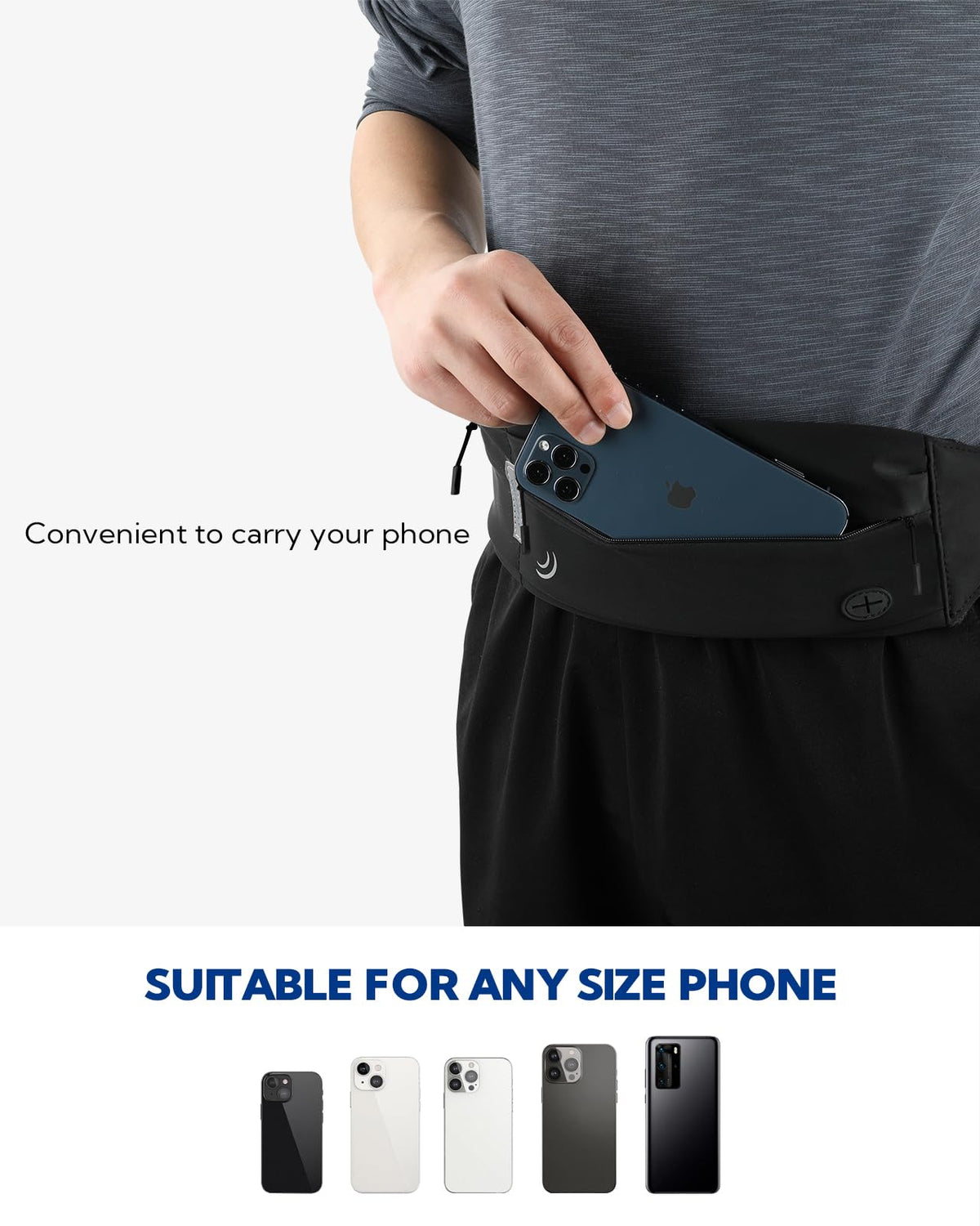 WATERFLY Slim Running Belt Fanny Pack