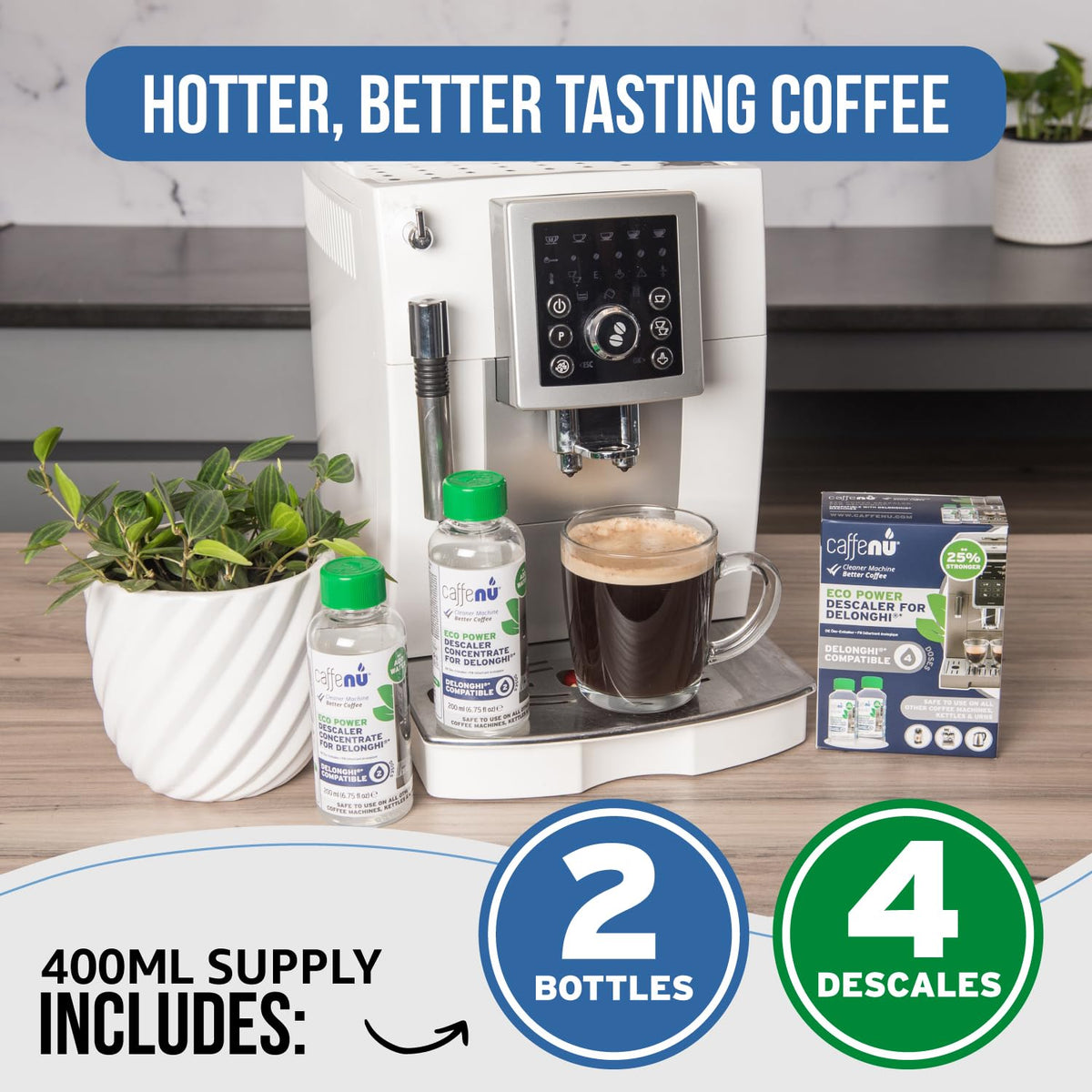 De'Longhi Compatible Descaling Solution, 2 Bottles